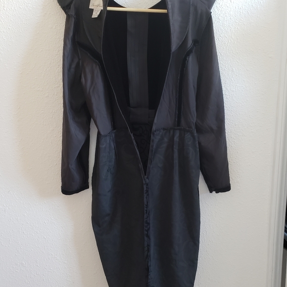 Susan Bennet VTG Velvet Bow Dress - Picture 9 of 12